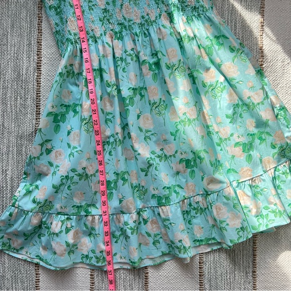 Hill House The Elizabeth Blue Roses Nap Mini Dress Women’s Size 2XL - Picture 5 of 9